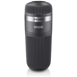 Cafeteira Elétrica Expresso Portátil 120 mL, 18 Bar e com Capacidade de 16g de Café Moído, WACACO BARISTA KIT FBA, Preto