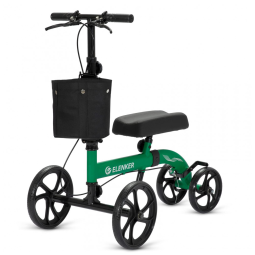 Andador 4 Rodas com Apoio para Joelho Ideal e Sistema de Freios para Lesões Suporta 136kg, ., ELENKER, Verde