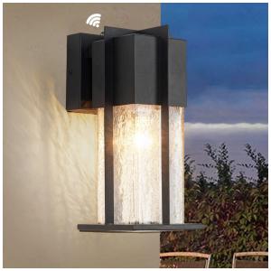 Zegolear Arandela Luminária Moderna Externa de Parede à prova dágua com Sensor, Base E27, 1 Unidade, ZEGOLAER, Preto