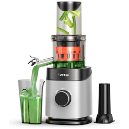 Centrifuga de Frutas com Jarro de Suco de 710mL e Proteção Contra o Superaquecimento, 110V 150W, TOPZEE, Cinza