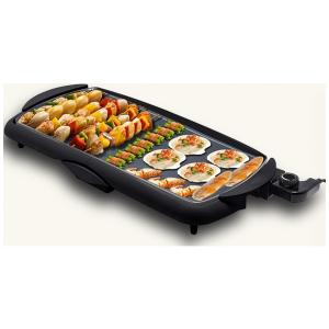 Grill Elétrico Antiaderente serve até 9 Porções, 110V, Nozaya, Preto