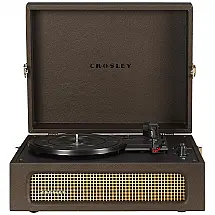 Toca-discos portátil vintage Crosley CR8017BCO Voyager com Bluetooth, caixas de som embutidas