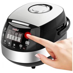 Panela de Arroz Elétrica Programável 15 em 1 até 11 Xícaras Cozidas, 110V 900W, 5 Core RC0501, Preta