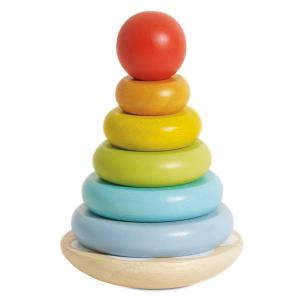 Empilhador de Arco Íris de Madeira, 7Ppeças, para Crianças de 18 Meses ou Mais, Le Toy Van.