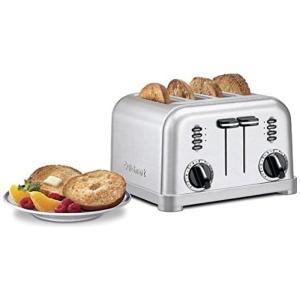 Pro 4 Torradeira de 4 Fatias com Função Bagel, Aço Inoxidável, 110v, CUISINART CPT 180, Prateado