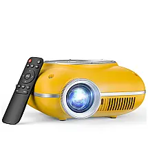 Mini Projetor HOMPOW Amarelo Bluetooth 1080P Portátil 720P Nativo