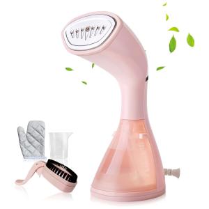 Mini Vaporizador de Roupas Profissional Aquecimento 15s com Desligamento Automático, 1200W, 110v, HHSUC, Rosa