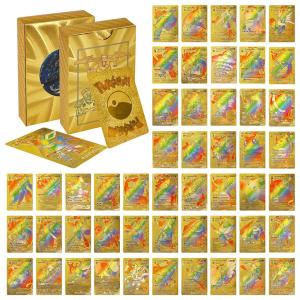 RWEGBTY TCG Box Pokemon com 55 Cartas Douradas Ultra Raras
