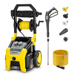 Lavadora de Alta Pressão Kärcher K2300PS Amarela com 4 Bicos Bobina Mangueira Tanque Duplo Certificação CETA 2300 PSI