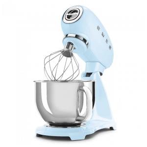Batedeira planetária SMEG SMF03 retrô 5L azul pastel 600W 10 velocidades bowl inox 110V