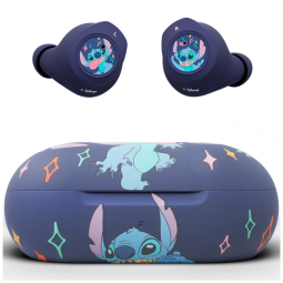 Fones de Ouvido sem fio Disney Lilo e Stitch com Microfone Embutido e Até 30 Horas de Reprodução, iJoy, Azul