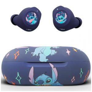 Fones de Ouvido sem fio Disney Lilo e Stitch com Microfone Embutido e Até 30 Horas de Reprodução, iJoy, Azul