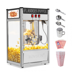 Máquina de Pipoca ROVSUN com Capacidade para 450ml, Produz até 15 Litros, Fabricante de Pipoca de Bancada Comercial com Pá de Aço Inoxidável