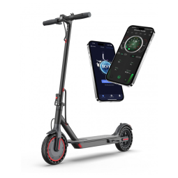 Patinete Elétrico MAXSHOT Cinza e Vermelho Motor 350W Bateria 36V 5.2Ah Pneu 21,6cm Dobrável Modelo V7