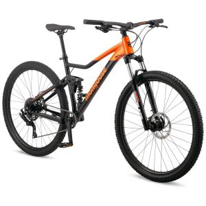 Bicicleta Mountain Bike Mongoose Impasse 1.0 – Aro 27,5″, 7 Velocidades, Suspensão Completa, Freios a Disco, Cor Laranja