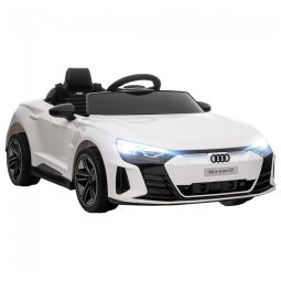 Carro Elétrico Infantil a Bateria 12V com Música, Luzes, Buzina e Sistema de Suspensão, Aosom Kids, Branco