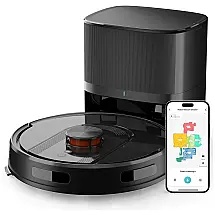 Robô Aspirador TRDIOL RV251 Preto com Esvazia Automático 6000Pa LiDAR e Mapeamento Inteligente