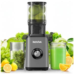 Espremedor de Frutas INOVIVA, Centrífuga com Abertura de 11cm para Frutas e Vegetais Inteiros, Funcionamento Autônomo para Sucos em