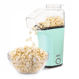 Pipoqueira de Ar Quente DASH com Copo Medidor para Porcionar Grãos de Milho, Derreter Manteiga, 16 Copos - Aqua
