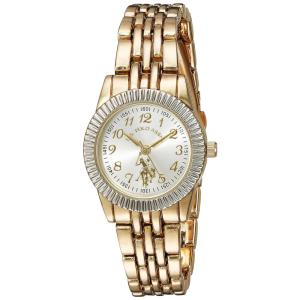 Relógio An de qartzo analógico feminino com alça de liga, cor oro, 6, U.S. POLO ASSN. USC40098, Dorado
