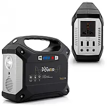 SereneLife Estação de Energia Portátil 180W Saída AC, DC e USB Luz LED e de Emergência