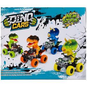 Carrinho de Brinquedo Dinossauro, 4 Dinos Jurássicos em ATV, Veículos Empurre e Vá, Amigável para Crianças Pequenas, Generic