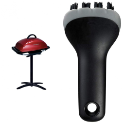 Churrasqueira Elétrica Retangular George Foreman para Ambientes Internos e Externos, Vermelha + Escova Elétrica OXO Good Grips para Grill