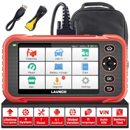 Scanner Automotivo com Sistema de Diagnóstico Obd2 Wi Fi e Tela de, 12V, LAUNCH, Vermelho