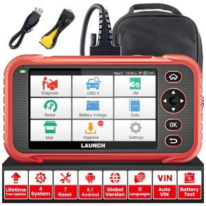 Scanner Automotivo com Sistema de Diagnóstico Obd2 Wi Fi e Tela de, 12V, LAUNCH, Vermelho