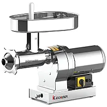 Elite Moedor Elétrico de Carne e Salsicha 22 1 HP 840 LBS Per, H 750 Watts Super Pesado Corpo de Aço Inoxidável Grau Talheres de Aço