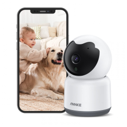 Baba Eletrônica HD 360 com APP, Detecção de Movimento e Som Alertas em Tempo Real, ANNKE, Branca