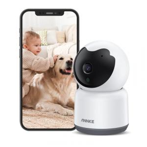 Baba Eletrônica HD 360 com APP, Detecção de Movimento e Som Alertas em Tempo Real, ANNKE, Branca