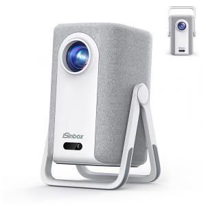 Projetor Portátil iSinbox Branco Short Throw 1200 ANSI Apps Integrados Foco Automático Keystone 6D AC311