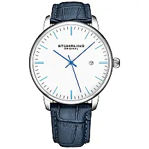 Relógio Masc 3997Z, Analógico Com Data, Prova D 50m, STUHRLING 3997Z.3, Azul