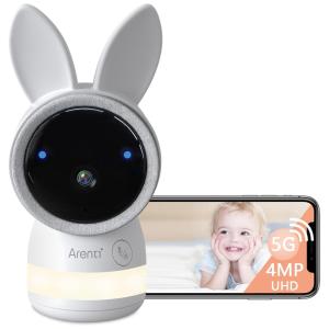 Babá Eletrônica Doméstica Arenti Baby, Monitor de Bebê com Aplicativo para Celular, WiFi 4MP 2,4G5G, Detecção de Movimento