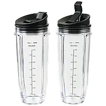 Ninja Kit com 2 Copos 946 mL para Liquidificador Compatível com Modelos Auto IQ e Nutri, 2 Un, WWJIUYUE, Preto