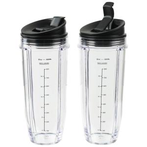 Ninja Kit com 2 Copos 946 mL para Liquidificador Compatível com Modelos Auto IQ e Nutri, 2 Un, WWJIUYUE, Preto