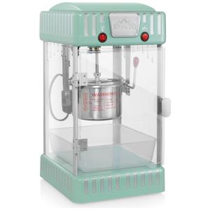 Máquina de pipoca retrô com chaleira de 0,09g e design vintage Olde Midway Popper de mesa em hortelã