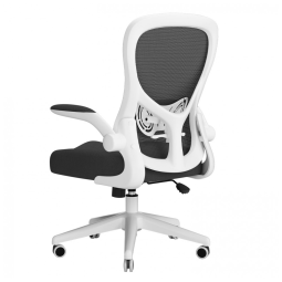 Cadeira de Escritório Ergonômica Giratória e Ajtável com Apoio 3D, Branca, HBADA HDNY163WM, US, Branco