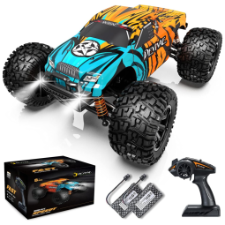 Carrinho de Controle Remoto para Adultos Off Road 116 Escala Até 40 km por hora, Recarregável, DEVIVAE, Laranja