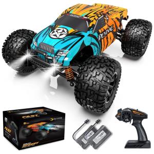 Carrinho de Controle Remoto para Adultos Off Road 116 Escala Até 40 km por hora, Recarregável, DEVIVAE, Laranja