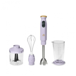Mixer de mão Beautiful lavanda 400W 2 velocidades haste inox copo medidor mini processador 110V