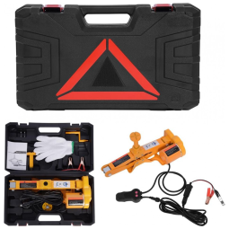 Macaco Elétrico Automotivo 3 Toneladas 12V com Equipamento de Emergência, ESTINK, Amarelo