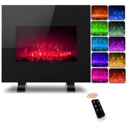 LifePlus WFP 26 Lareira Elétrica de Embutir A56x66L, com Controle Remoto Temporizador 24H e Luz de LED, 110V, Preto