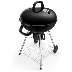 Churrasqueira a Carvão Portátil e Compacto serve até 4 Pessoas, LEUWD, Preto