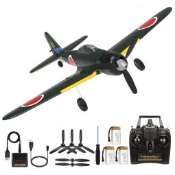 Avião de Controle Remoto de 4 Canais com Giroscópio de 6 Eixos com Sistema de Estabilização Automática, Função de Retorno e Acessórios