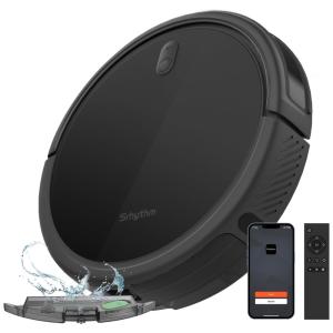 Aspirador robô R1 com sucção poderosa de 2000Pa, 5 modos de limpeza e Wi Fi 2,4GHz Controle de limpeza inteligente.