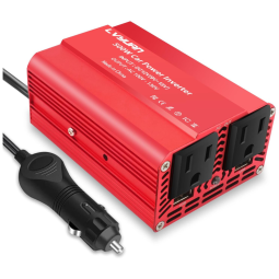 Inversor de Potência 500W DC 12V para AC 2 Tomadas, USB, 110v, LVYUAN 4350465664, Vermelho