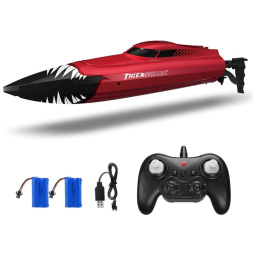 Barco de Controle Remoto para Adultos até 25km por hora, Recarregável, LISTENSEA, Vermelho