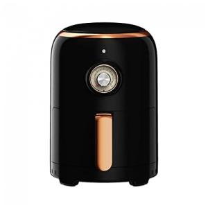 Fritadeira elétrica sem óleo Aria Air Fryers retrô preta, cesto cerâmico 1,9L, 800W, antiaderente, dials analógicos, fácil limpeza, 110V